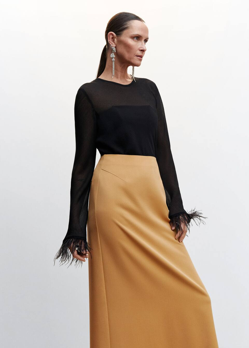 Flowy long skirt -  Women | Mango USA | MANGO (US)