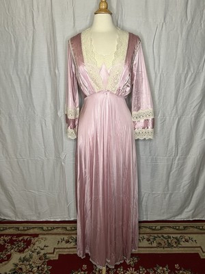 Vintage 1970’s Miss Elaine Peignoir Lingerie Pink Set Size Large  | eBay | eBay US