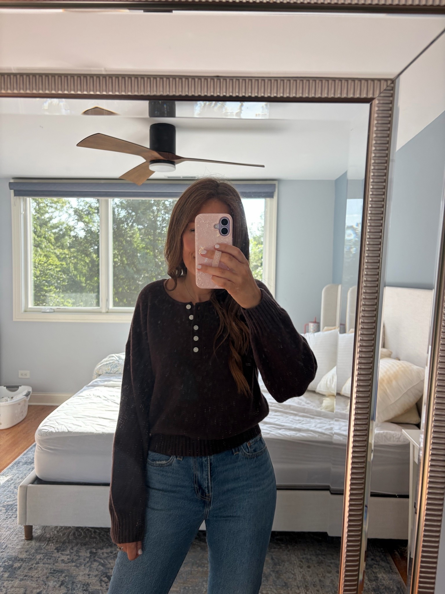 Fall outfit / sweater / teacher outfit / jeans / Henley / brown / fall

#LTKootd #LTKmomlife #LTKSeasonal