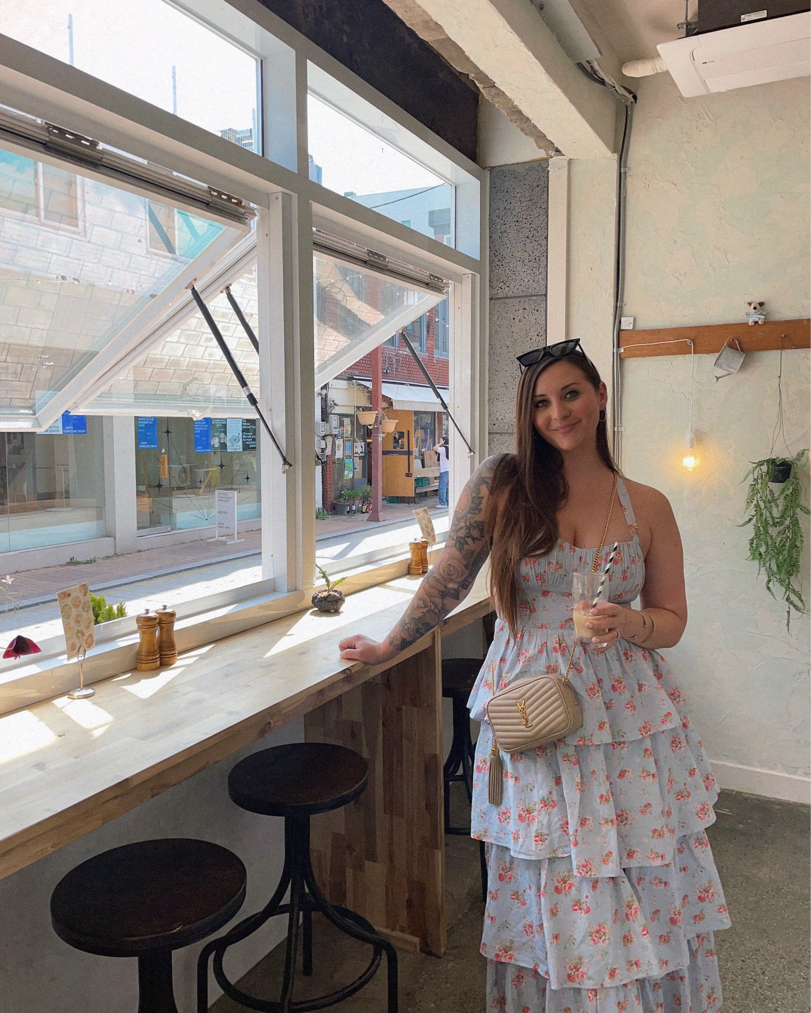 Floral tiered maxi dress from Abercrombie 🤍

Wearing a size small. 

#LTKStyleTip #LTKItBag