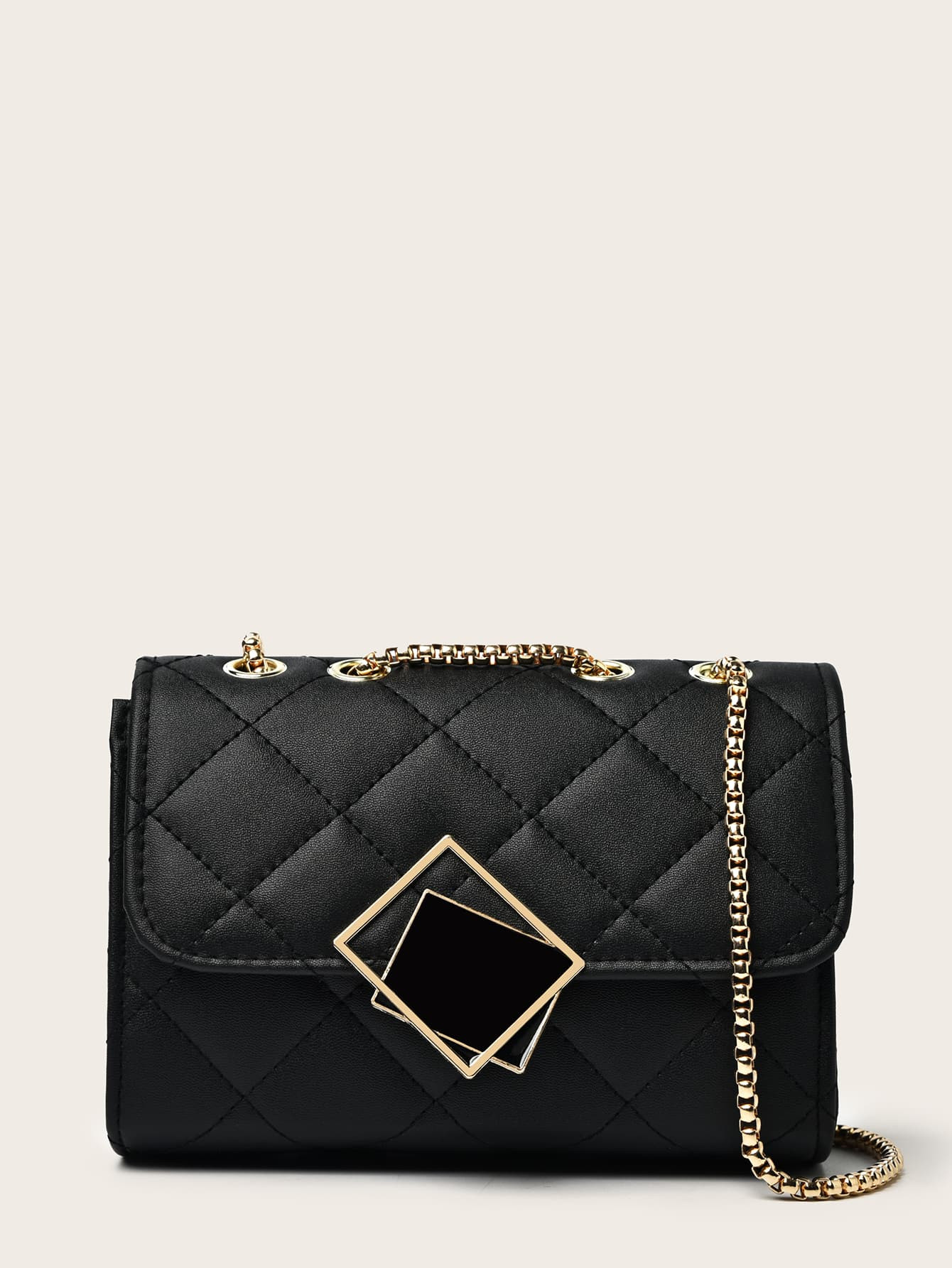 Quilted Flap Chain Shoulder Bag | SHEIN