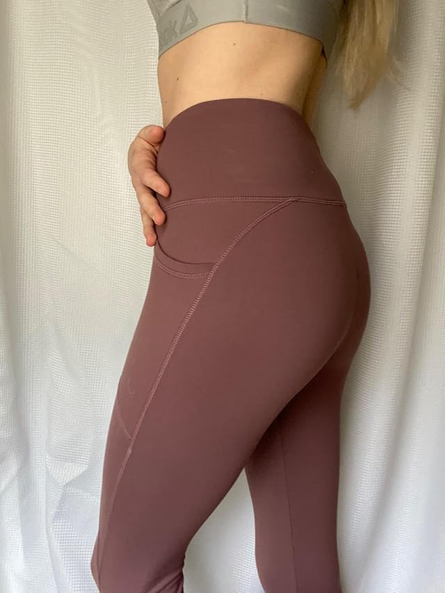 THE GYM PEOPLE Thick High Waist Yoga Pants with Pockets, Tummy Control Workout Running Yoga Leggings | Amazon (US)