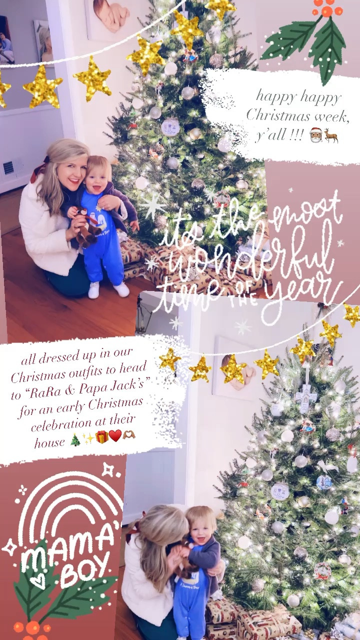 all dressed up in our Christmas outfits to head to “RaRa & Papa Jack’s” for an early Christmas celebration at their house 🎄✨🎁♥️🫶🏽

#LTKHoliday #LTKSeasonal