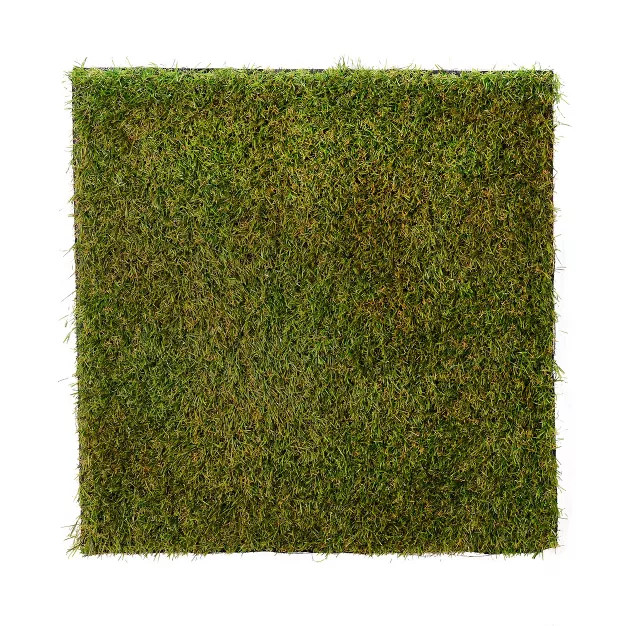 Vickerman 19.75" Artificial Square Green Grass Matt, Pack of 3 | Target