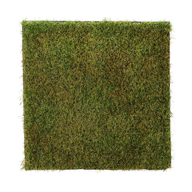 Vickerman 19.75" Artificial Square Green Grass Matt, Pack of 3 | Target