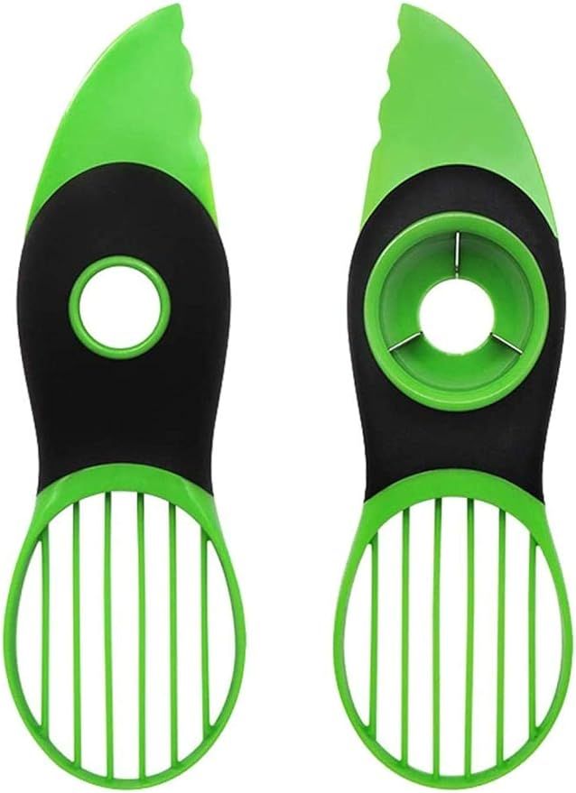 2 Pcs 3-in-1 Slicer Splitter Pitter and Cutter Fruit Coring Remover Avocado Pear Kernel Kitchen G... | Amazon (US)