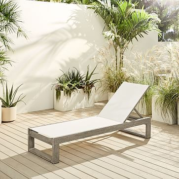 Portside Outdoor Textilene Lounger | West Elm (US)