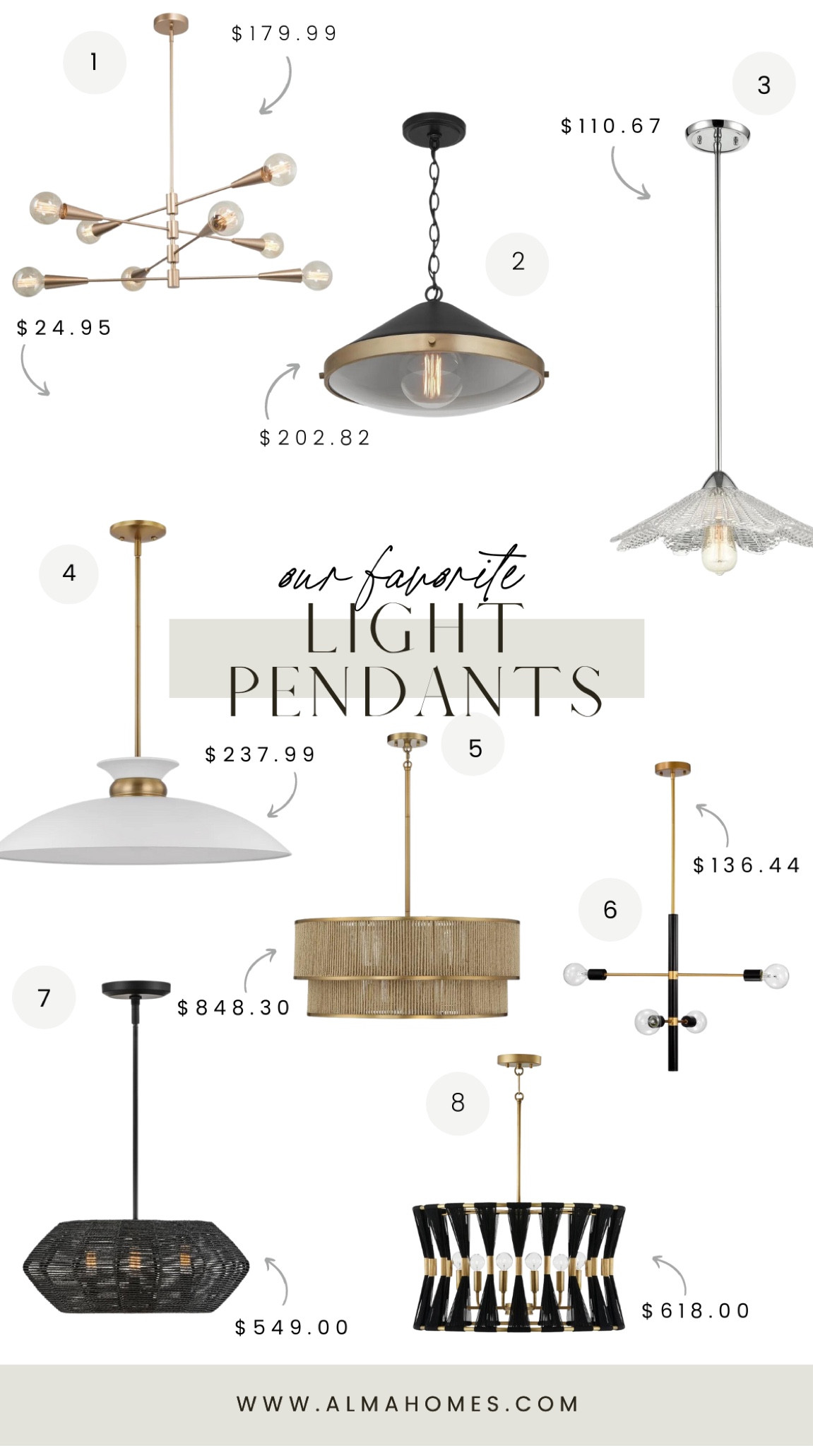 We are loving these neutral light pendants for a kitchen, staircase or bathroom! All are a great way to spruce up any space! 

#LTKSeasonal #LTKhome #LTKfamily