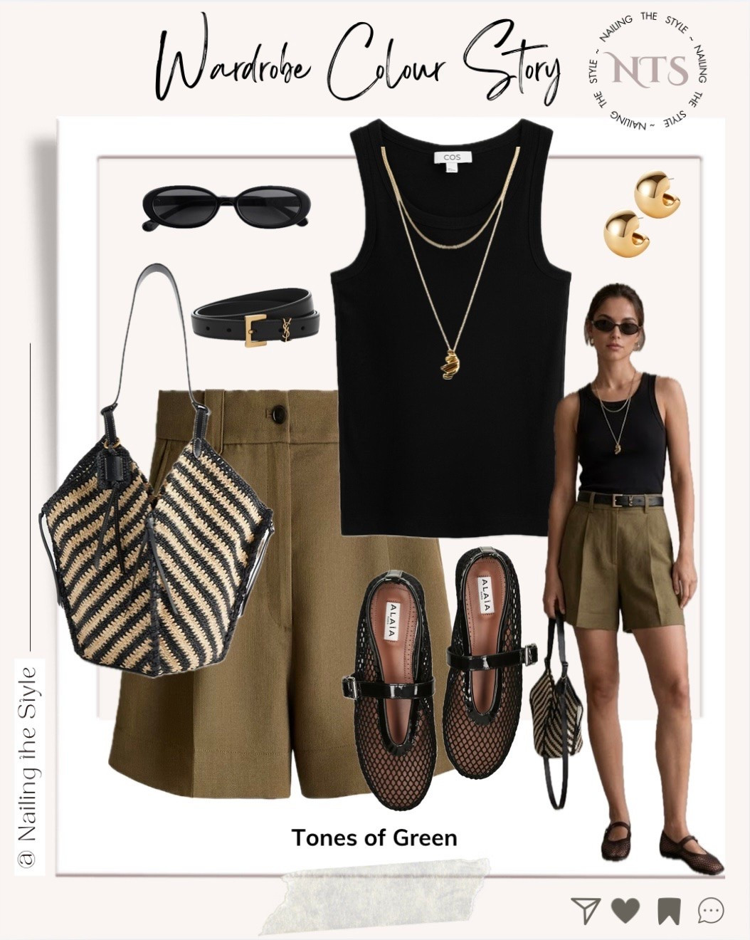 Pairing casual khaki shorts with a classic black tank creates a minimalist canvas that lets the accessories do the talking

#LTKsummer #LTKstyletip