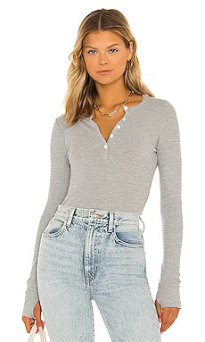 Michael Lauren Vance Henley Tee in Heather Grey from Revolve.com | Revolve Clothing (Global)