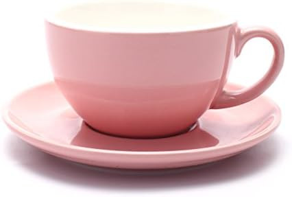 Latte Art Cup and Saucer for Latte & Cappuccino & Double Espresso, New Bone China, Mate for Coffe... | Amazon (US)