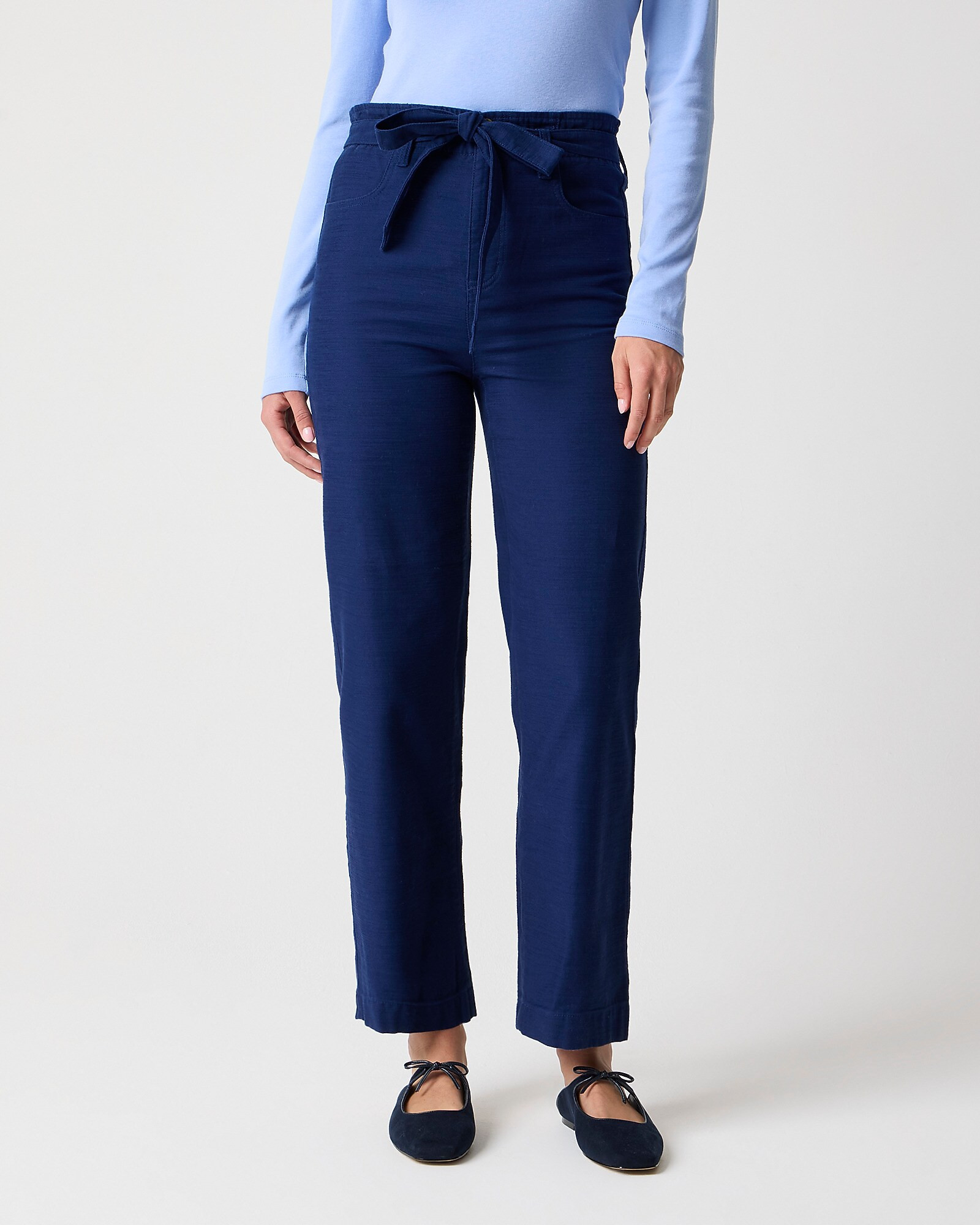 Twill paper-bag full-length pant | J.Crew Factory