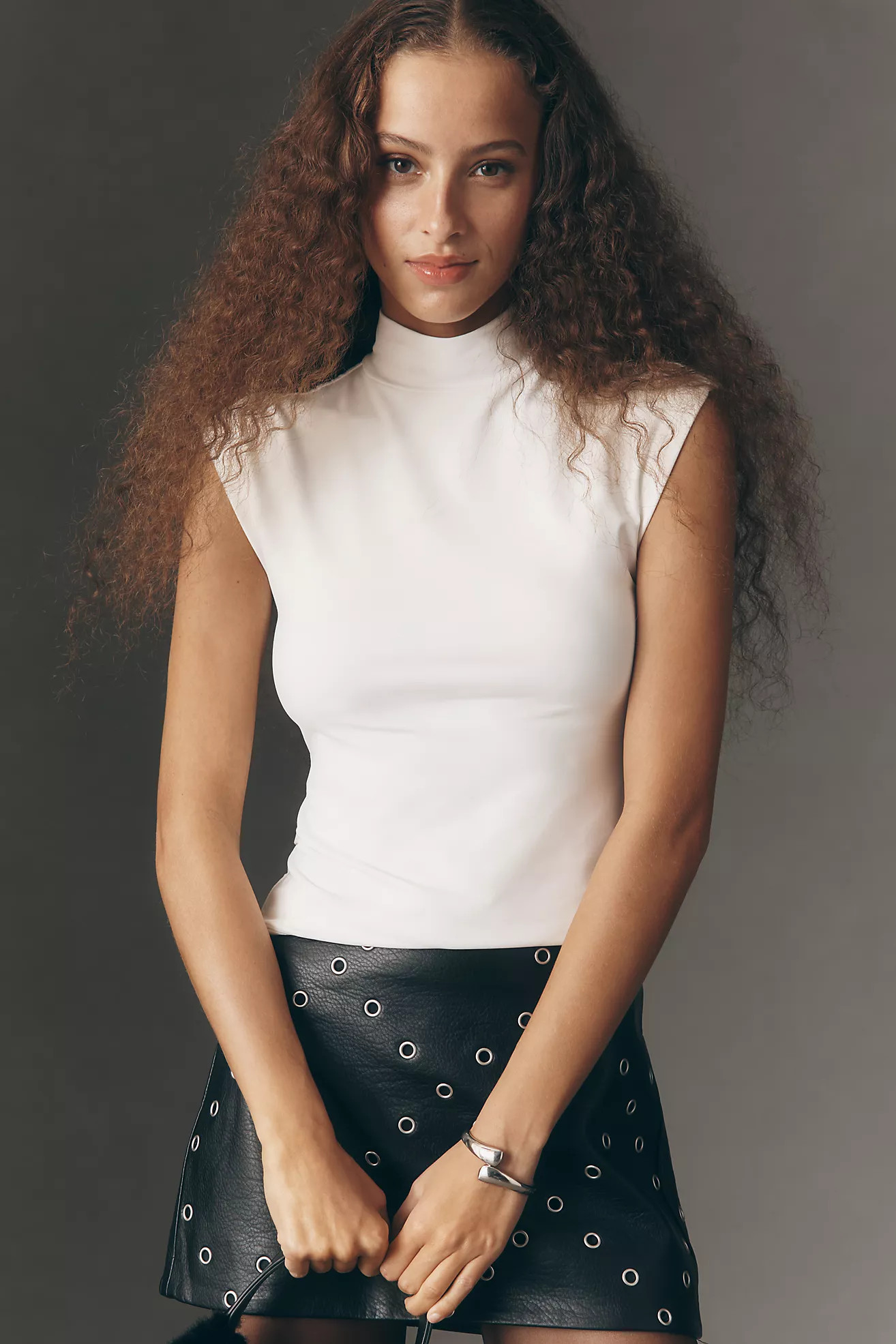 Maeve Mock-Neck Sleeveless Top | Anthropologie (US)