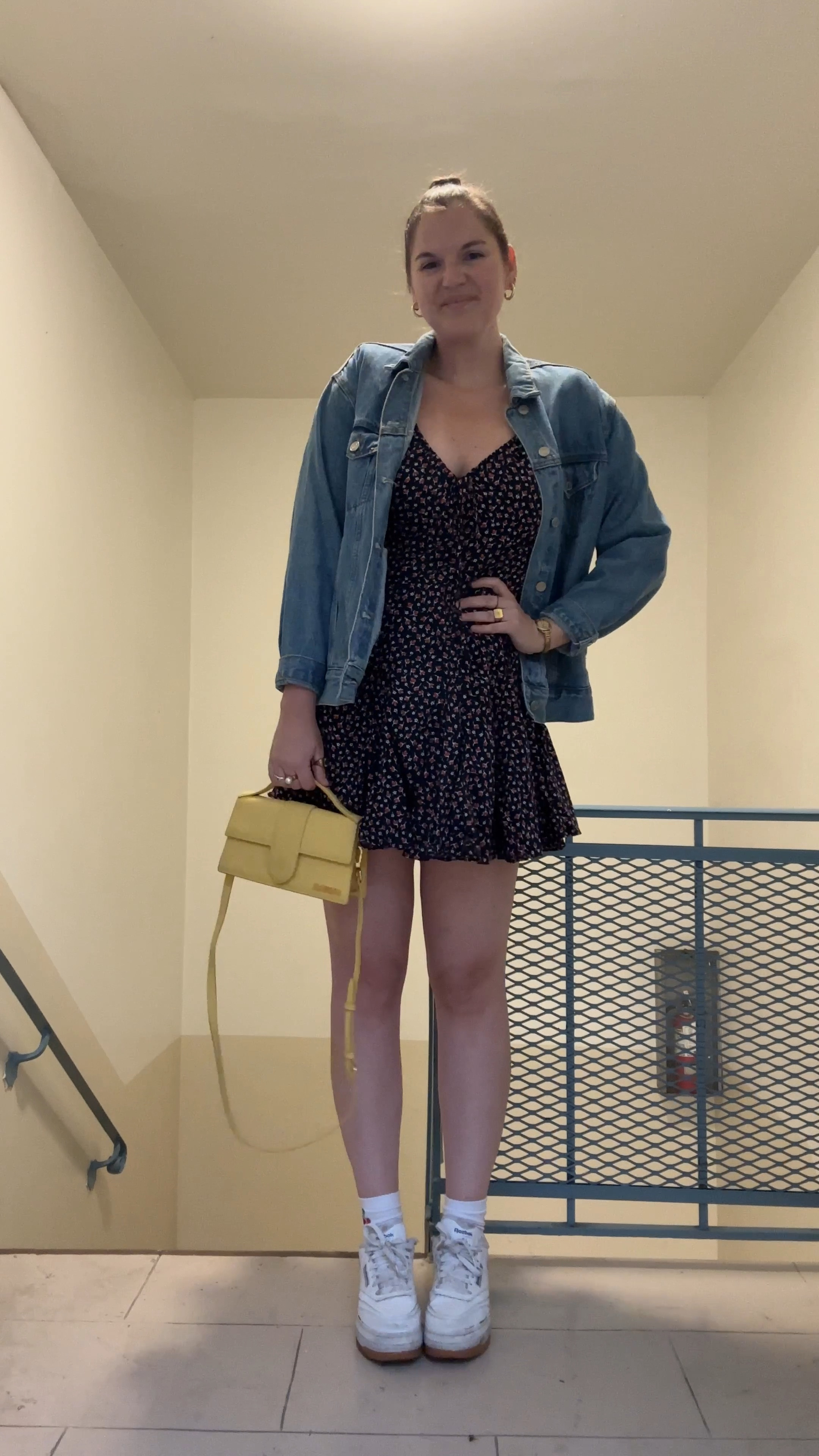 Floral Day Dress polo ralph lauren, rent the runway, clothing rental, spring / summer, mini dress, puff sleeves, sundress, on sale at nordstrom, casual outfit, concert outfit, nordstrom levi's '90s Denim Trucker Jacket, jean jacket, cherry crew socks from urban outfitters, gold jewelry from Amazon (hoop earrings, rings), Jacquemus Le Grand Bambino crossbody bag, yellow designer purse

#LTKfindsunder50 #LTKsalealert #LTKfindsunder100