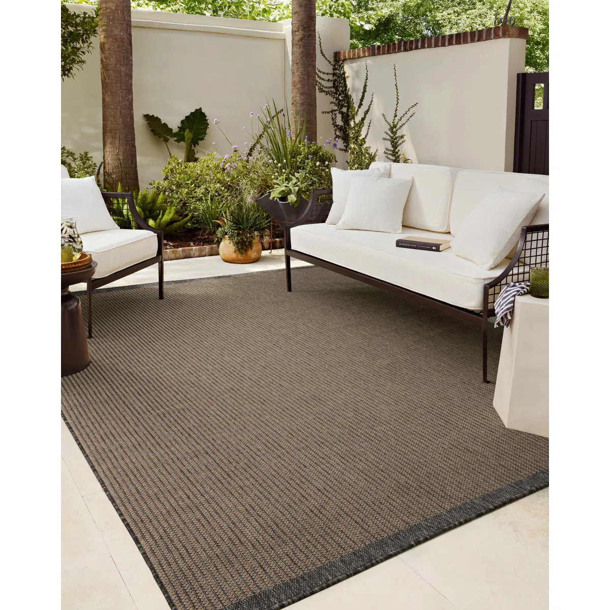 Chris Loves Julia x Loloi Providence Wheat / Charcoal Indoor/Outdoor Area Rug | Wayfair North America