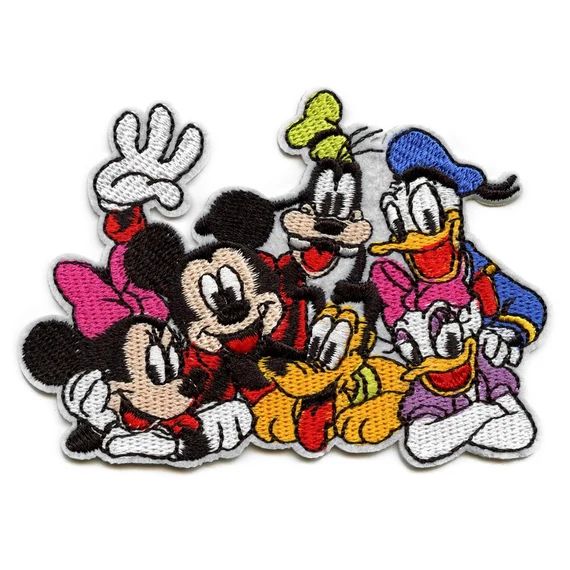 Disney Mickey and Friends Patch Classic Group Embroidered Iron On CB6 | Etsy (US)