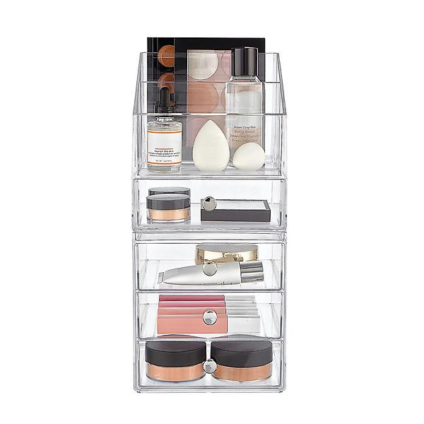 iDesign Clarity 4-Drawer Makeup Storage Starter Kit | The Container Store