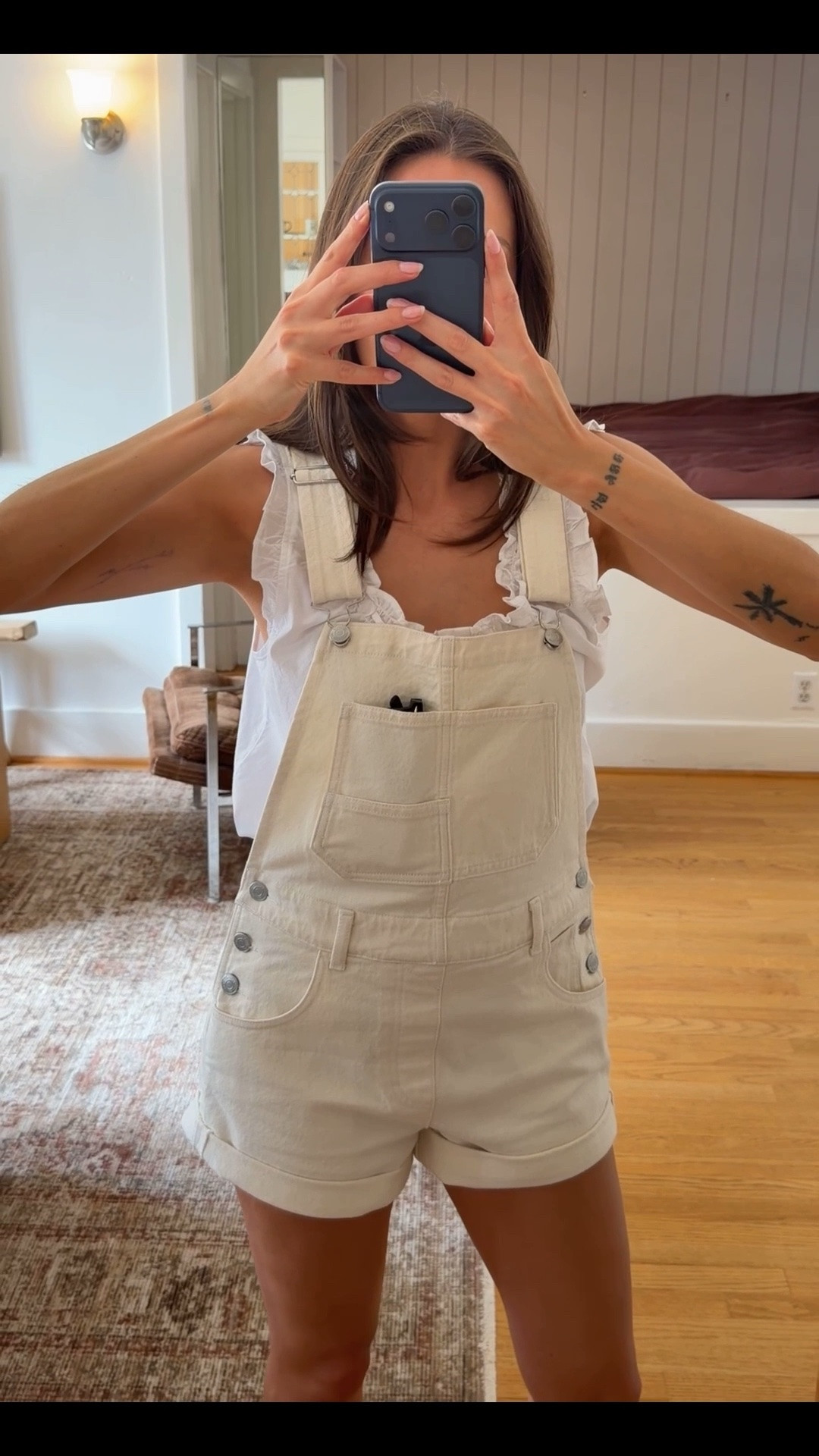 denim short overalls shortalls

#LTKootd