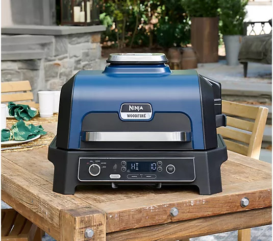 Ninja Woodfire Pro XL Outdoor Electric Smoker & AirFry Grill w/Temp Probe | QVC