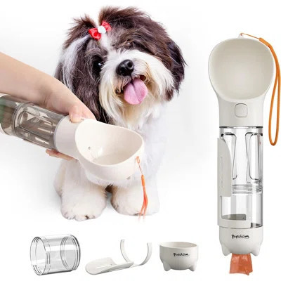 Dog Travel Water Bottle And Food Dispenser- Portable Travel Dispenser With Leak-proof Bowl With Poop Bag- Outdoor Pet Water Bottle For Walking, Hiking | Wayfair North America