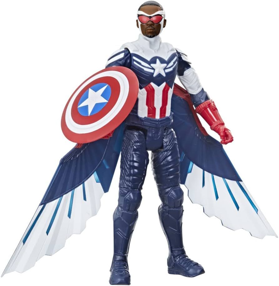 Marvel Titan Hero Series Avengers Captain America Action Figure, 12-Inch Toy, Includes Wings, for... | Amazon (US)