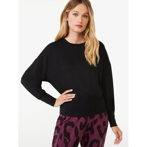 Scoop Women's Fleece Knit Sweatshirt - Walmart.com | Walmart (US)