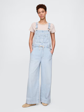 UltraSoft Denim Baggy Overalls | Gap (US)
