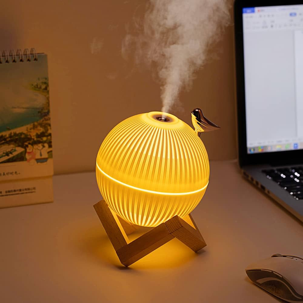 Cool Mist Mini Humidifier. Cute Portable Small Air Humidifier with USB for Bedroom Desk Plants & ... | Amazon (US)