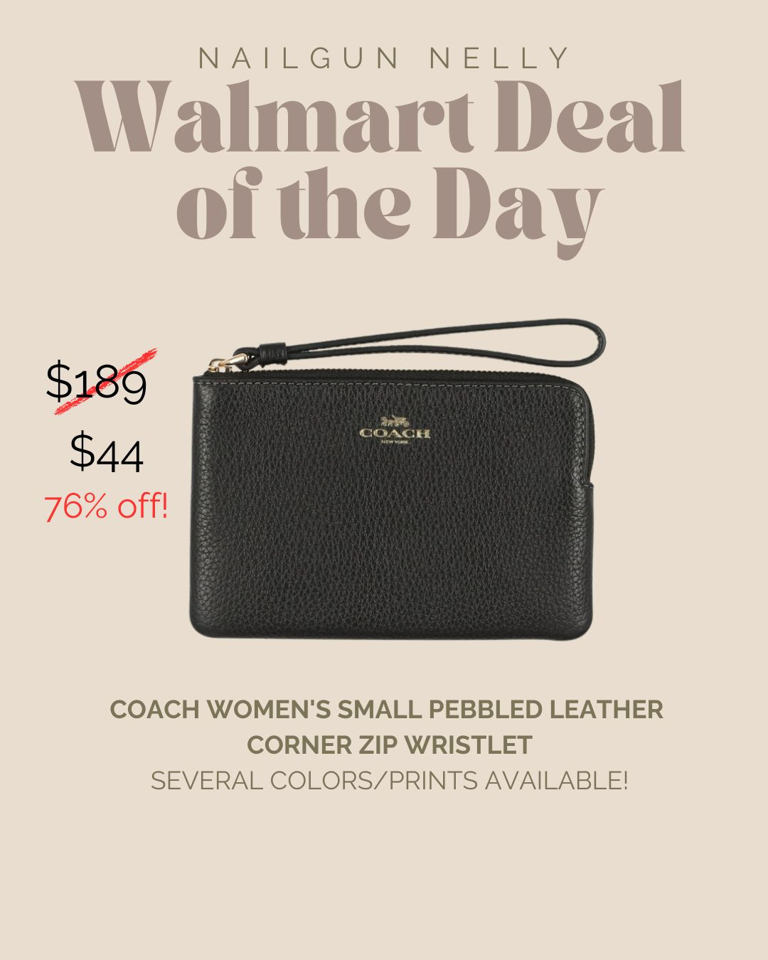 Walmart Deal of the Day!

Coach leather wristlet 

 #LTKGiftGuide #LTKSaleAlert #LTKFindsUnder50