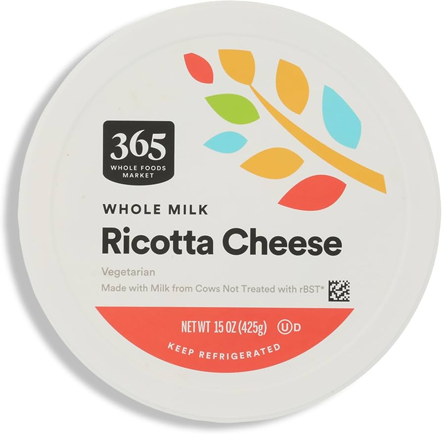 365 by Whole Foods Market, Ricotta Whole Milk, 15 oz | Amazon (US)