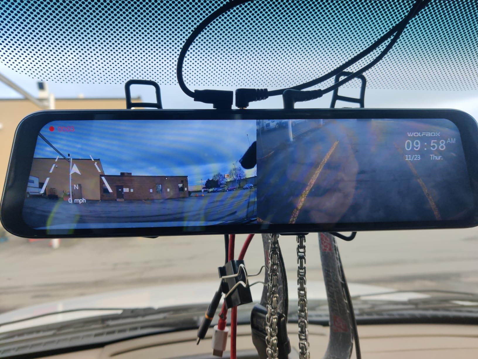 WOLFBOX G840S 12" 4K Mirror Dash Cam Backup Camera, 2160P Full HD Smart Rearview Mirror for Cars ... | Amazon (US)