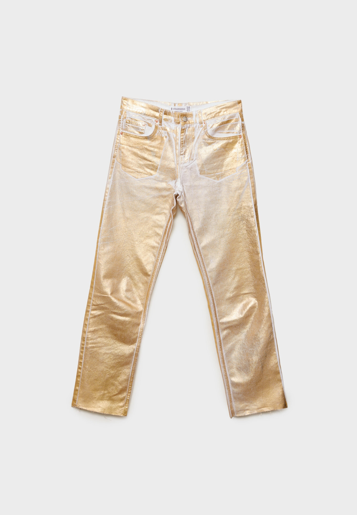 Recht model metallic jeans met lage taille | Stradivarius (NL)