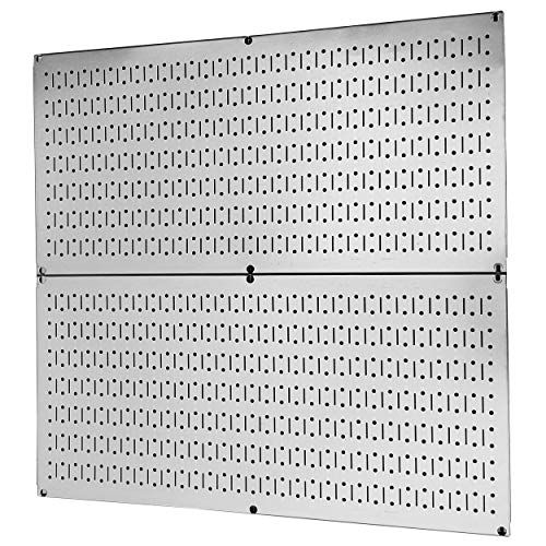 Wall Control Pegboard Rack Garage Storage Galvanized Steel Horizontal Peg Board Pack - Two 32-Inch x | Amazon (US)