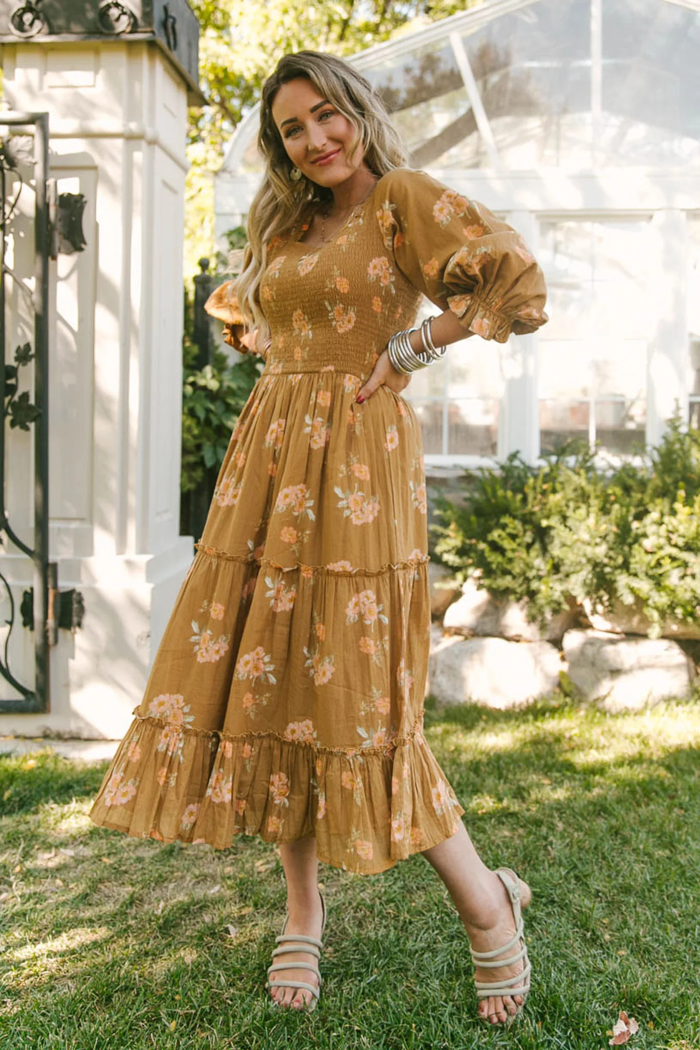 Madeline Dress in Celeste Floral | Ivy City Co