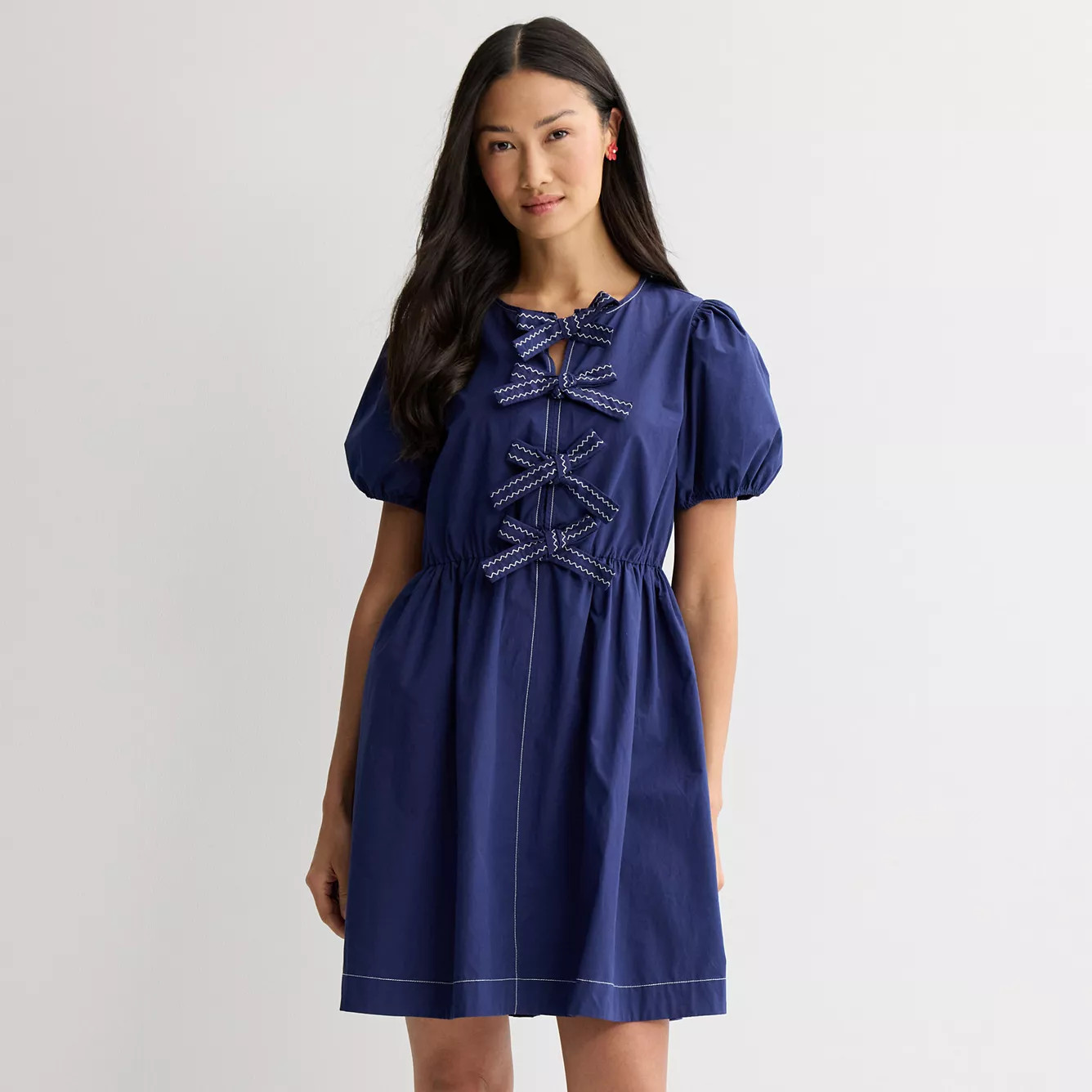 Women's Farmers Market Bow Front Short Dress | Kohl's