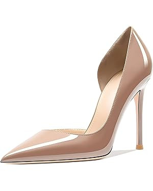 Women's 3.9 Inch Pumps Pointed Toe Stiletto Heels Shallow Mouth High Heels Party Night Club Weddi... | Amazon (US)