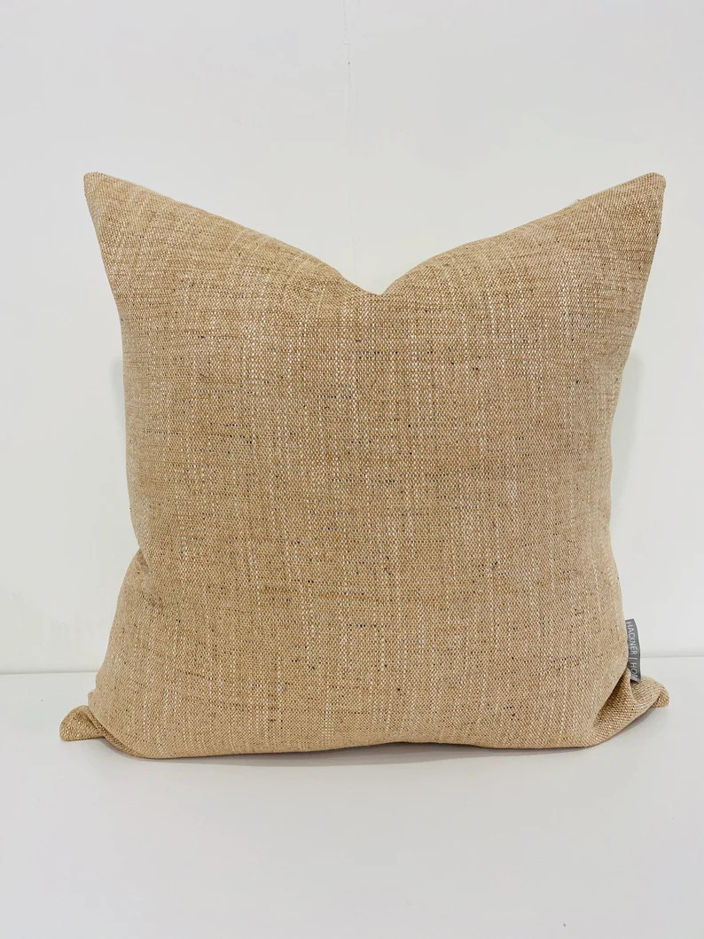 Just Peachy | Textured Pillow Cover, Decorative Pillow Cover, Neutral Pillow Cover, Designer Pill... | Etsy (US)