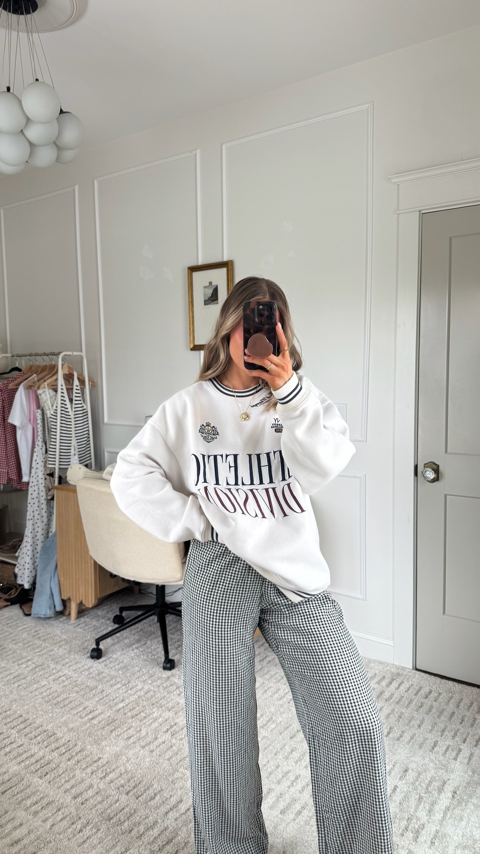 Cute but comfy. A&F sweatshirts are hands down my FAV and I shamelessly have a collection in my closet. Gingham pants are from Target!

I usually size up to a medium in sweatshirts for ref! 

 

#LTKSeasonal #LTKStyleTip