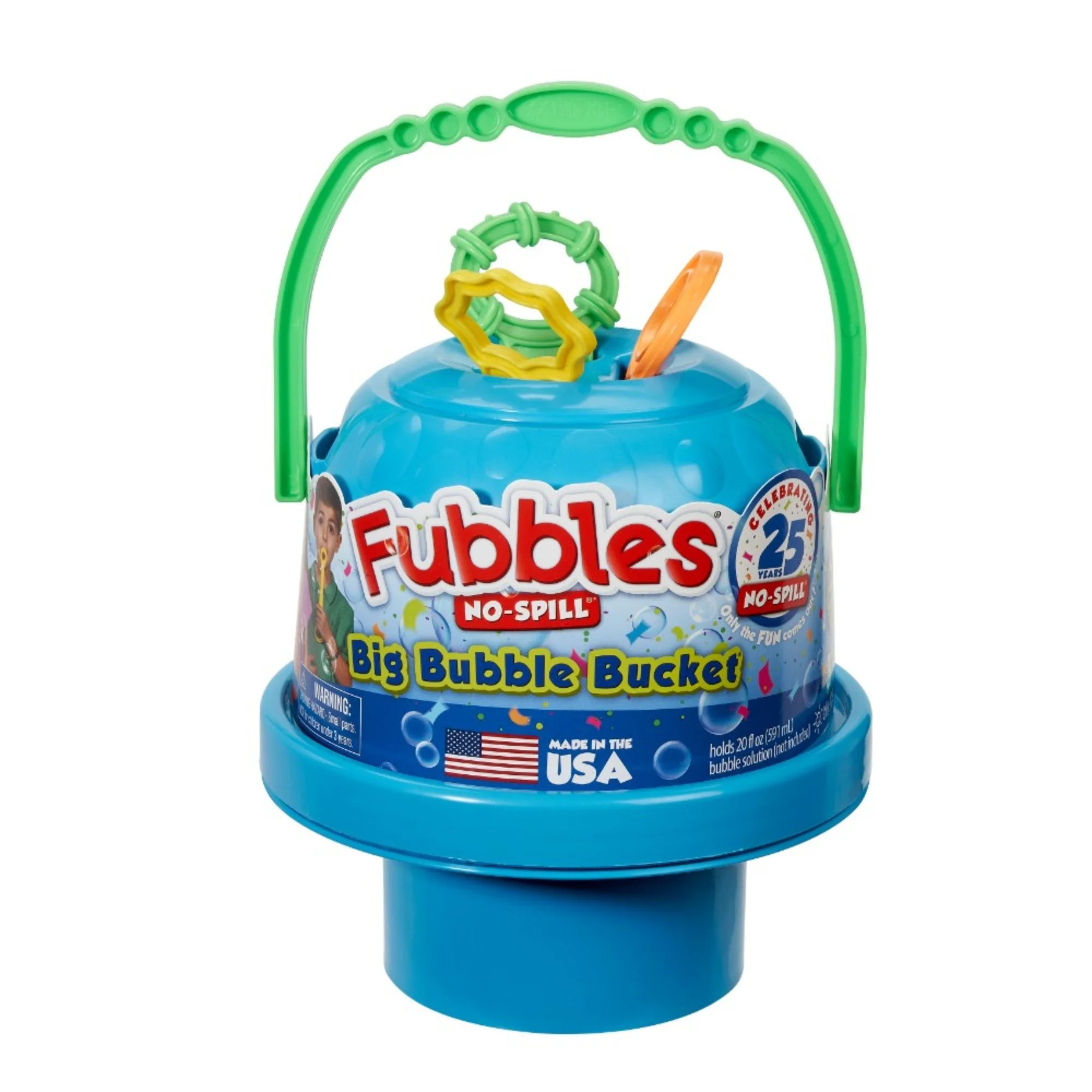 Little Kids - Fubbles No Spill Big Bubble Bucket, Blue | Walmart (US)