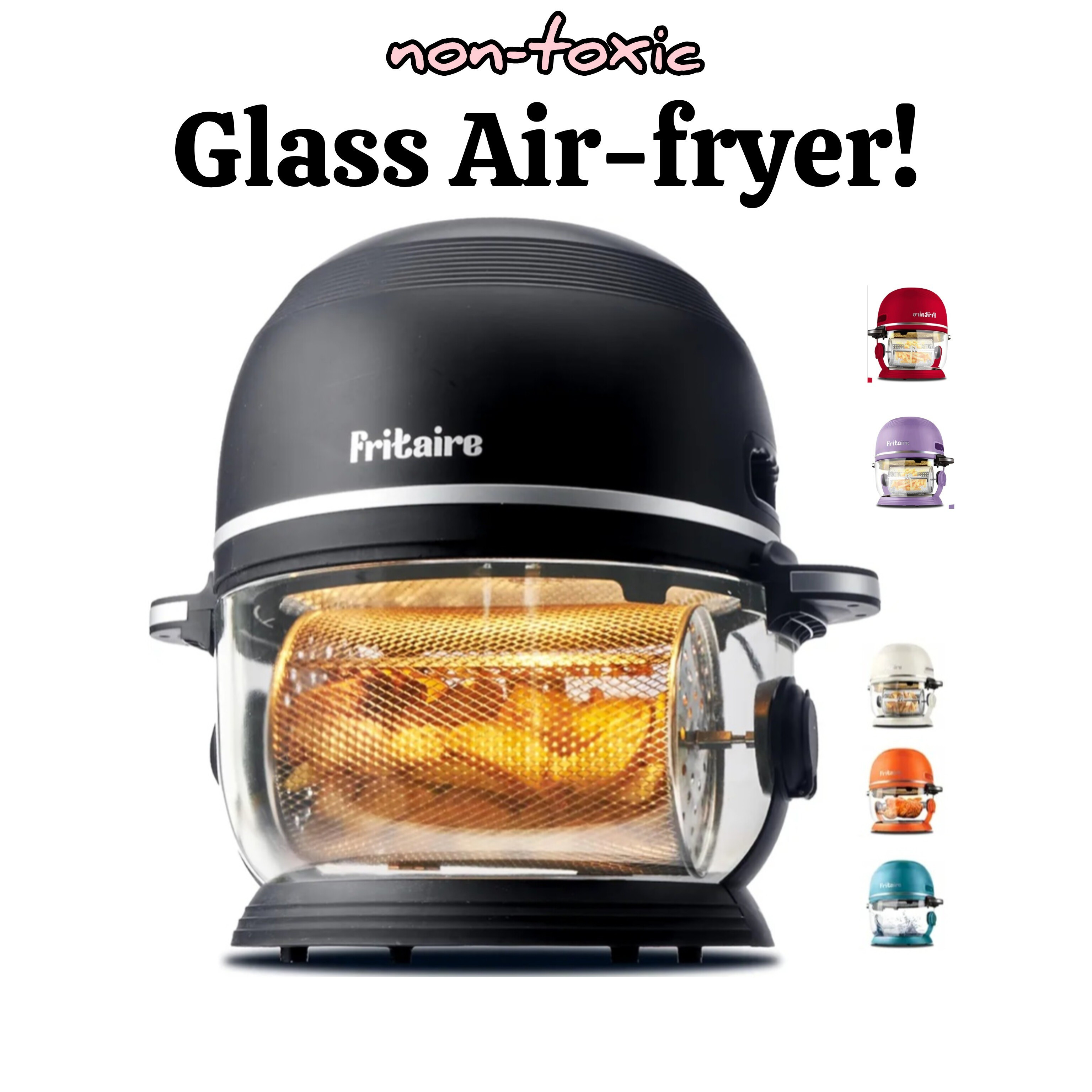 No more toxic chemicals entering your food from your air fryer! This glass bowl looks cool AND keeps your food chemical free (no non-stick surfaces). Has a self-cleaner and includes a removable roasting basket and rotisserie 🙌🏻 #airfryer

#LTKHome #LTKGiftGuide