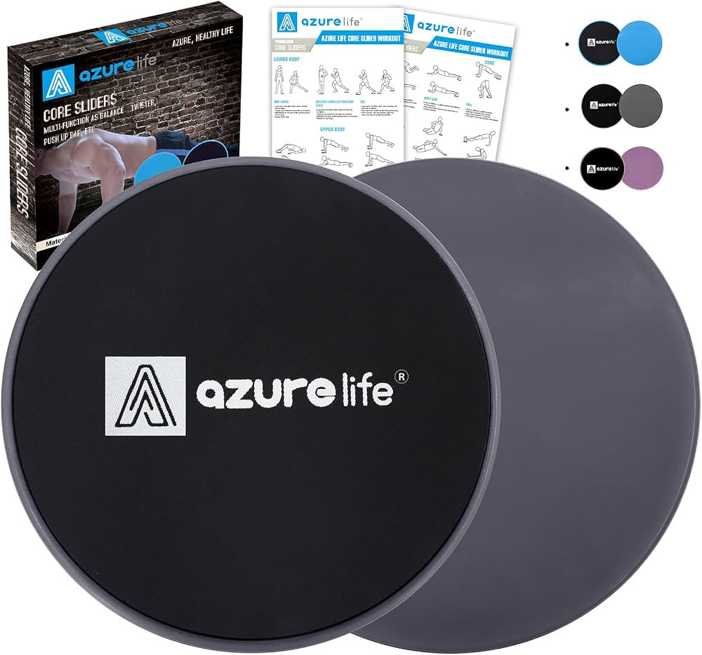 A AZURELIFE Exercise Core Sliders, Dual Sided Exercise Gliding Discs Use on Carpet or Hardwood Fl... | Amazon (US)