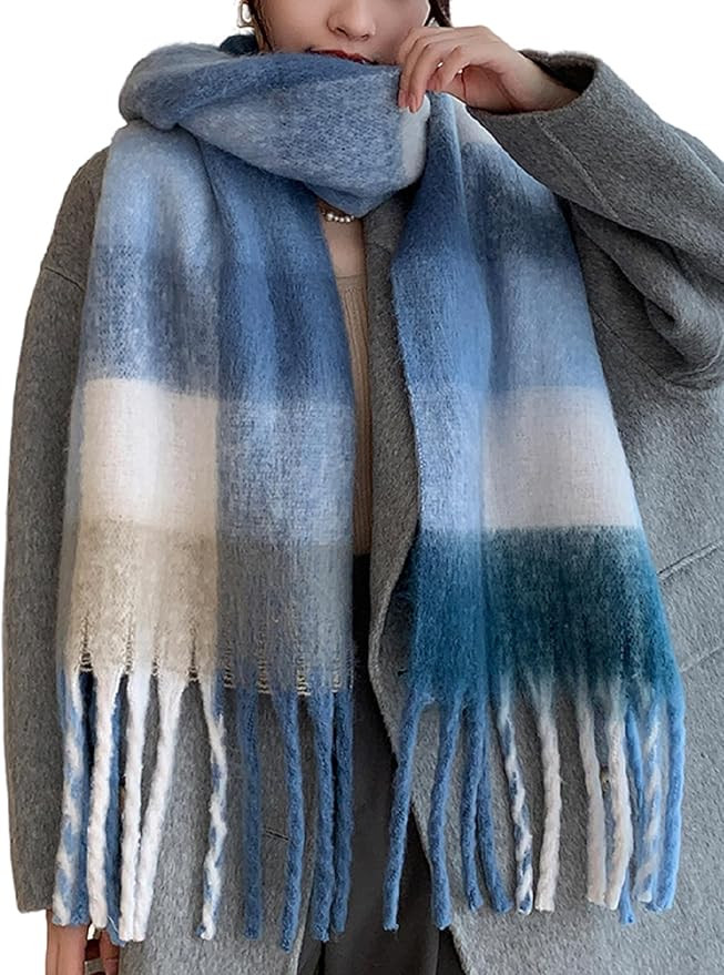 Wander Agio Winter Women Warm Scarf Long Shawl Large Scarves Cold Weather Thick Blanket Scarfs Co... | Amazon (US)