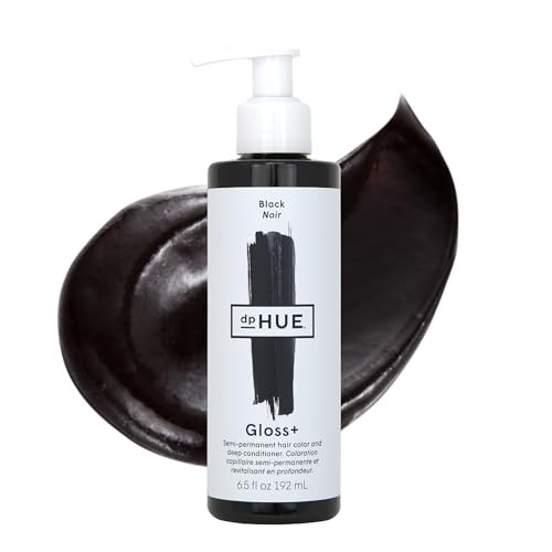 dpHUE Gloss+, Black - 6.5 oz - Semi-Permanent Hair Color & Conditioner - Lasts Up to Eight Washes - Paraben, SLS & SLES Sulfate Free - Vegan, Leaping Bunny Certified | Amazon (US)