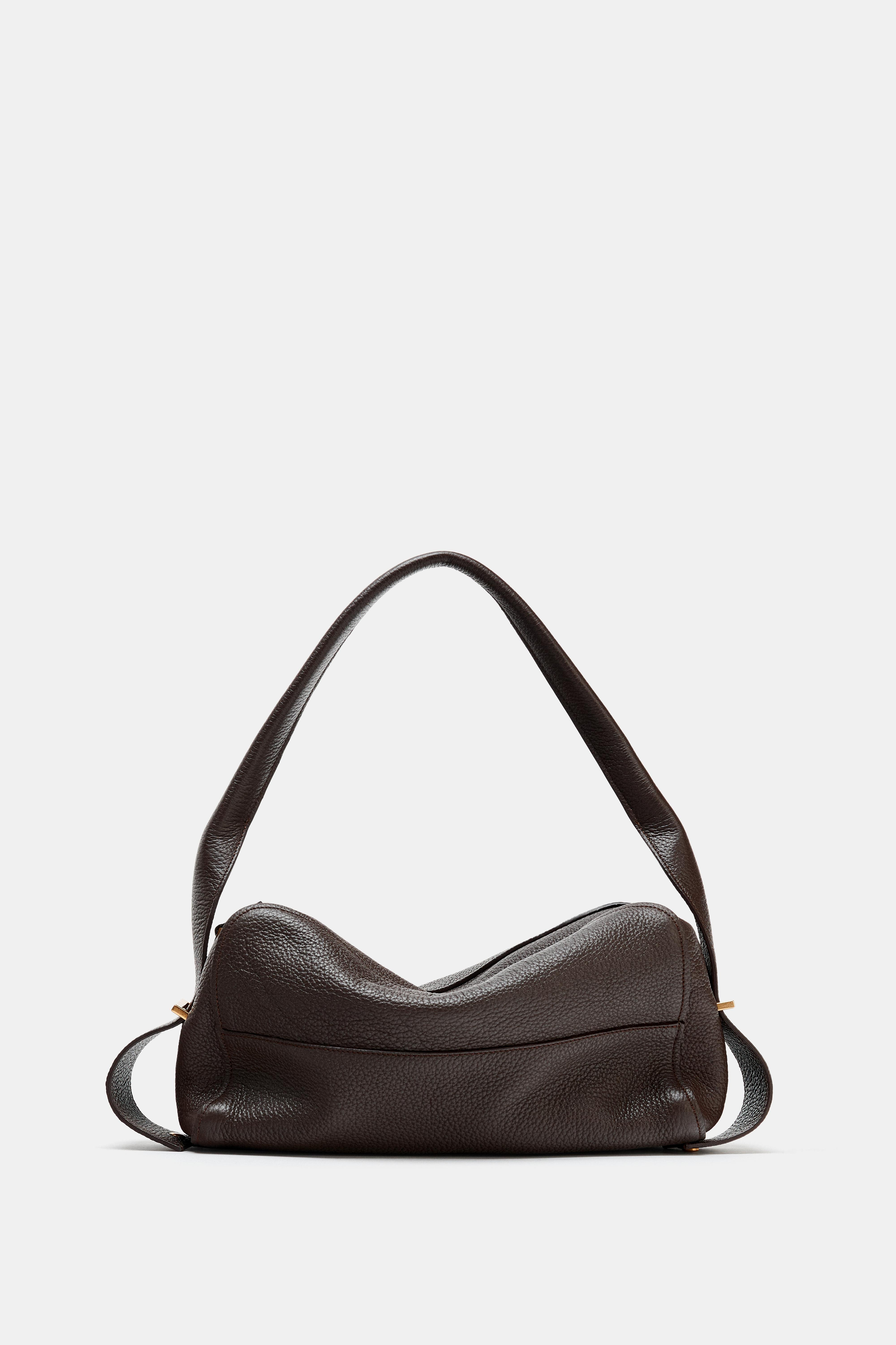 LEATHER SHOULDER BAG | Zara US