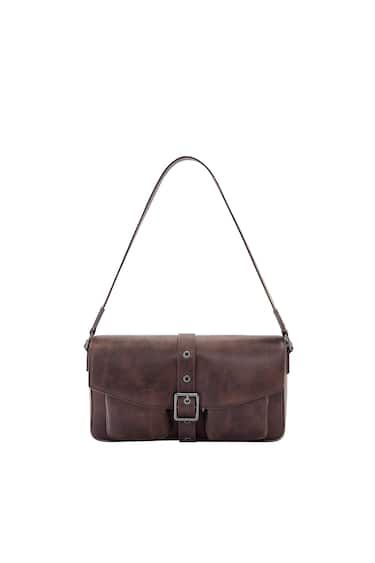 WORN-EFFECT SHOULDER BAG WITH POCKETS | PULL and BEAR UK