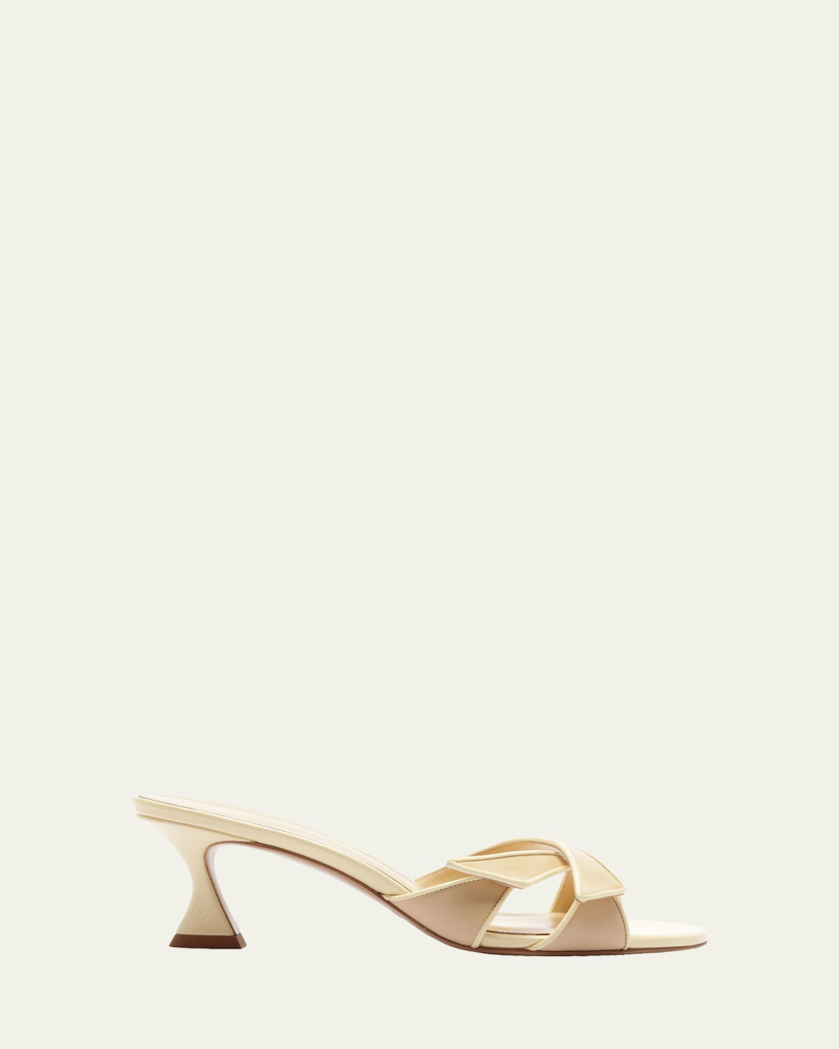 Tita Cross 60mm Leather Kitten-Heel Sandals | Bergdorf Goodman