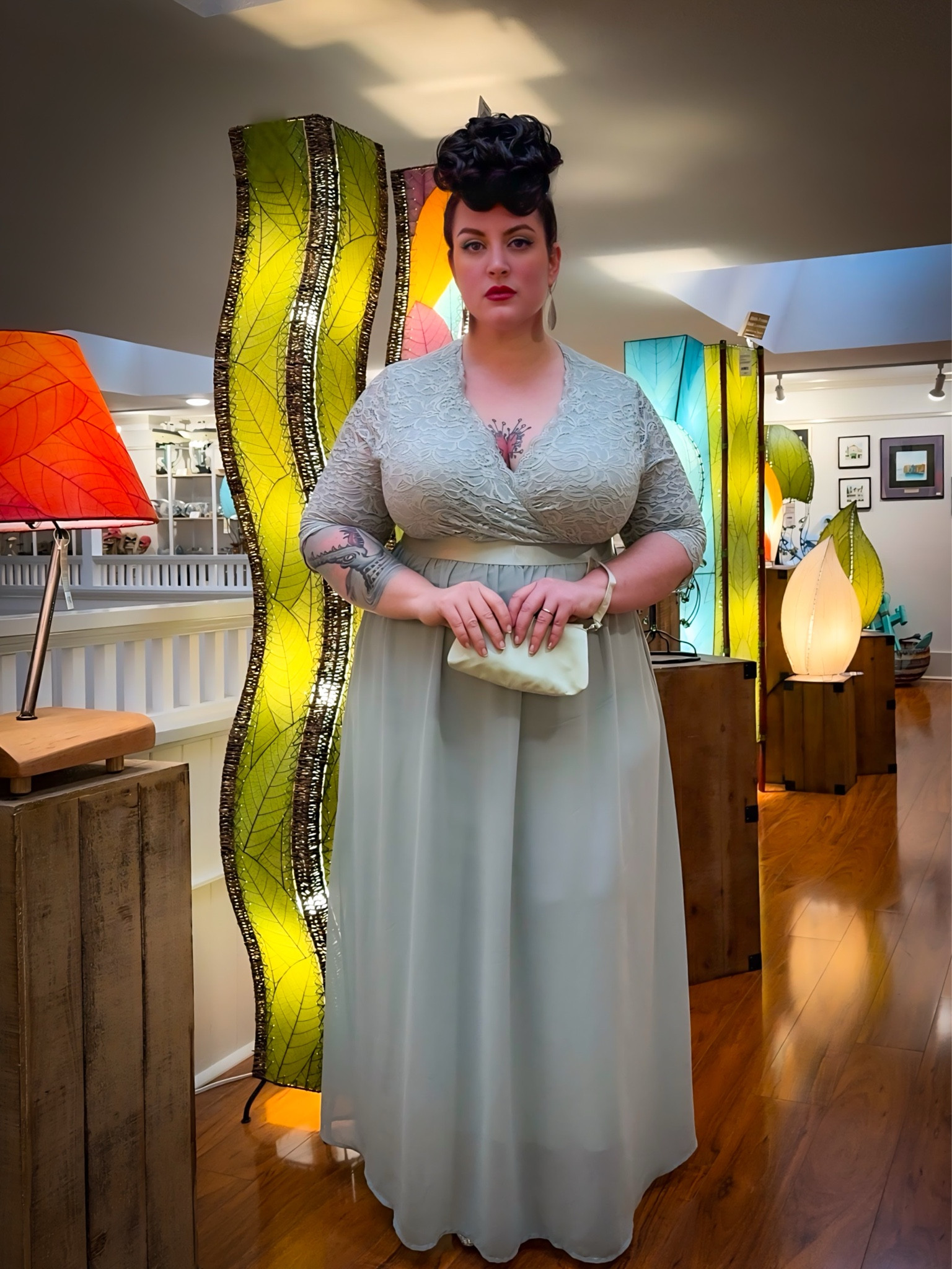 Sage green lace and chiffon gown, spring wedding ready 

#LTKPlusSize #LTKFindsUnder100 #LTKWedding