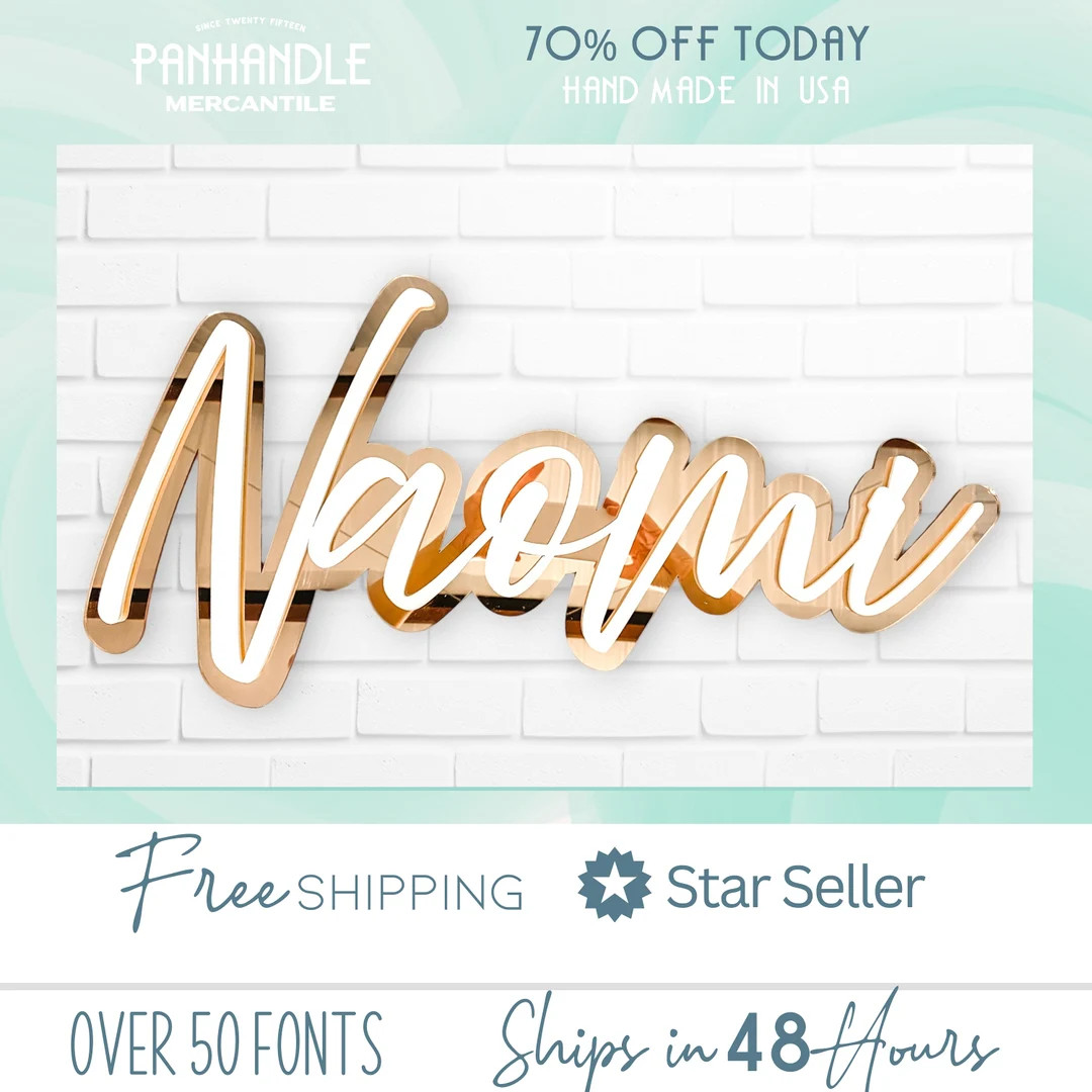 Two Tone Custom Acrylic Name Sign | Etsy (US)