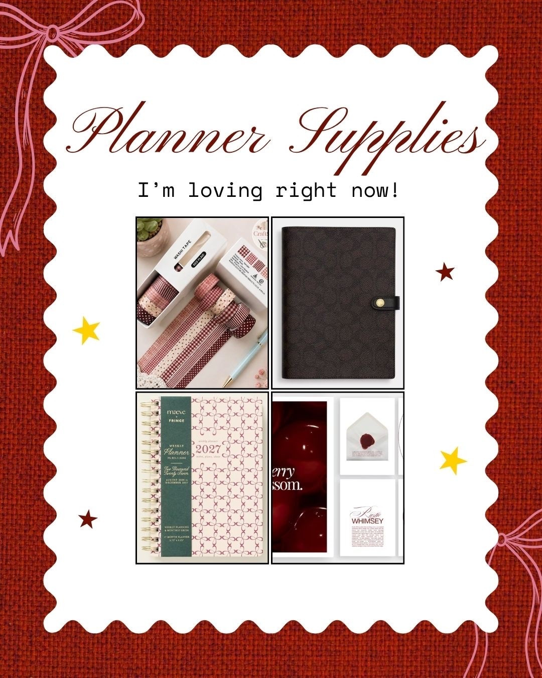 Planner supplies I’m loving! 

Planner, organization, plan with me