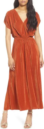 Plissé Pleated Surplice Dress | Nordstrom